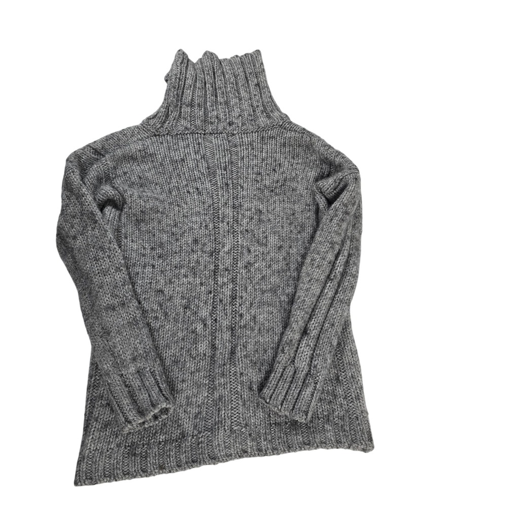 Elsamanda Grey Speckled Knit Turtleneck Sweater Made in Italy Size S‎